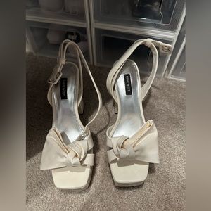 Nine West Patent Leather Platform Bow Heels